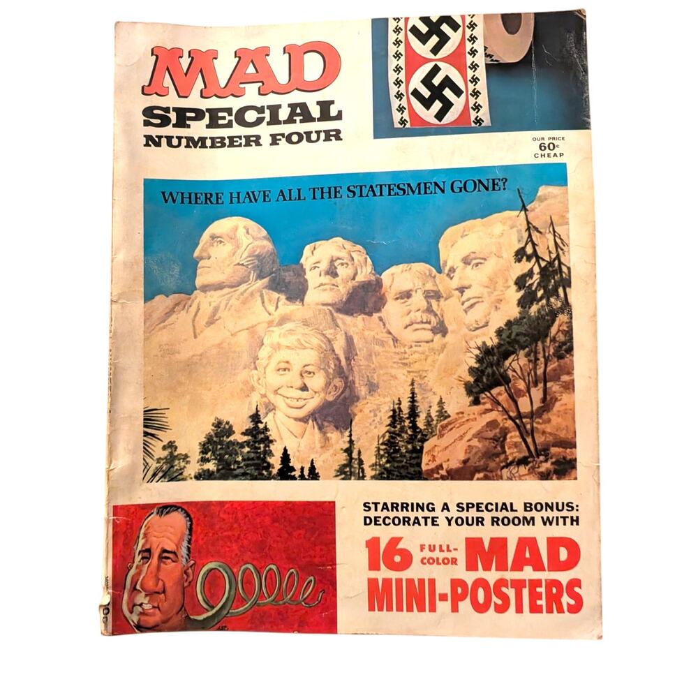 Vintage MAD 1971 Special #4 (Has 8 mini posters)